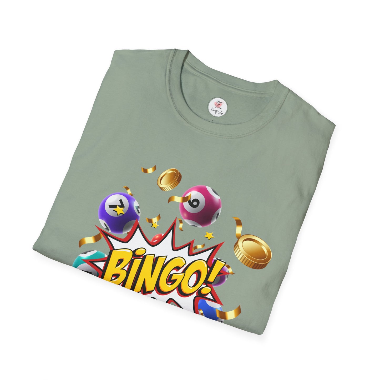 Bingo Balls Graphic T-Shirt — "BINGO!" Colorful Game Night Tee