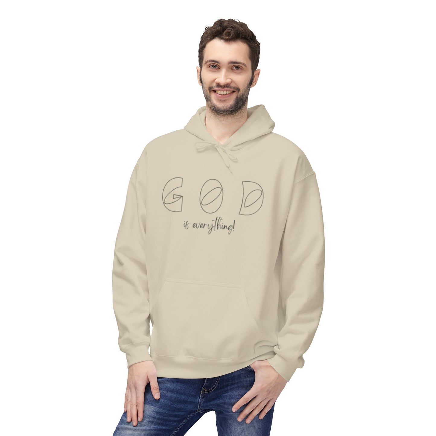 God Is Everything Minimal Faith Hoodie — Inspirational Christian Pullover