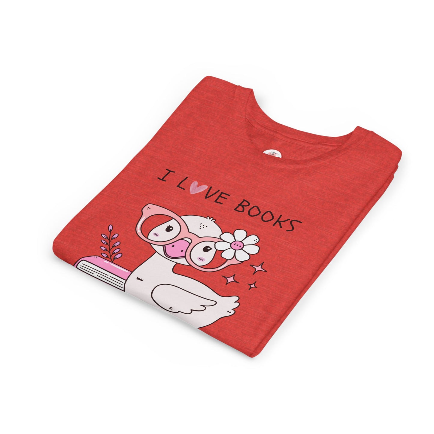Youth 'I Love Books' Duck Graphic Tee - Cute Reading Shirt