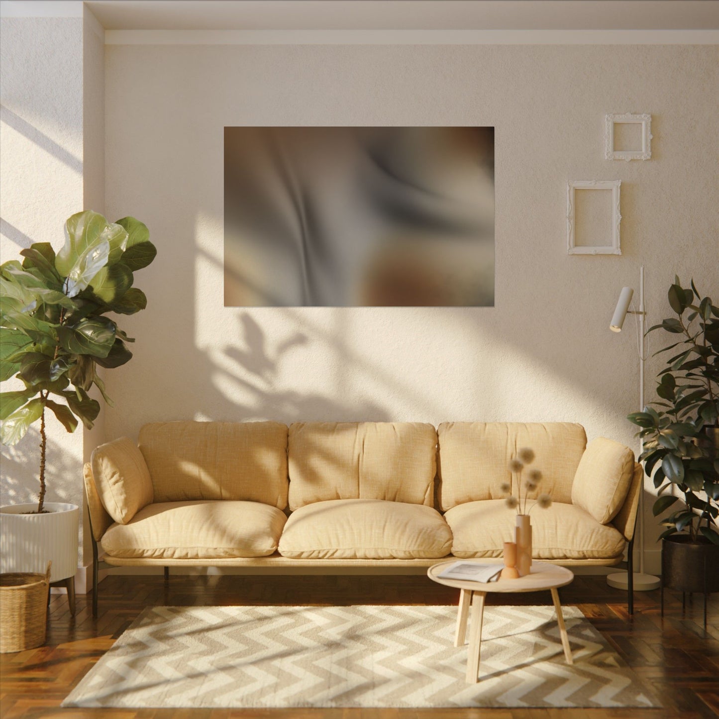 Abstract Brown Gradient Canvas Wall Art — Matte Stretched Canvas