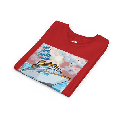 Cruise Ship Tee — "Our First Family Cruise" Youth T-Shirt