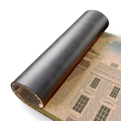 Patriotic “Daddy’s Home” Doormat — White House Illustration Welcome Mat