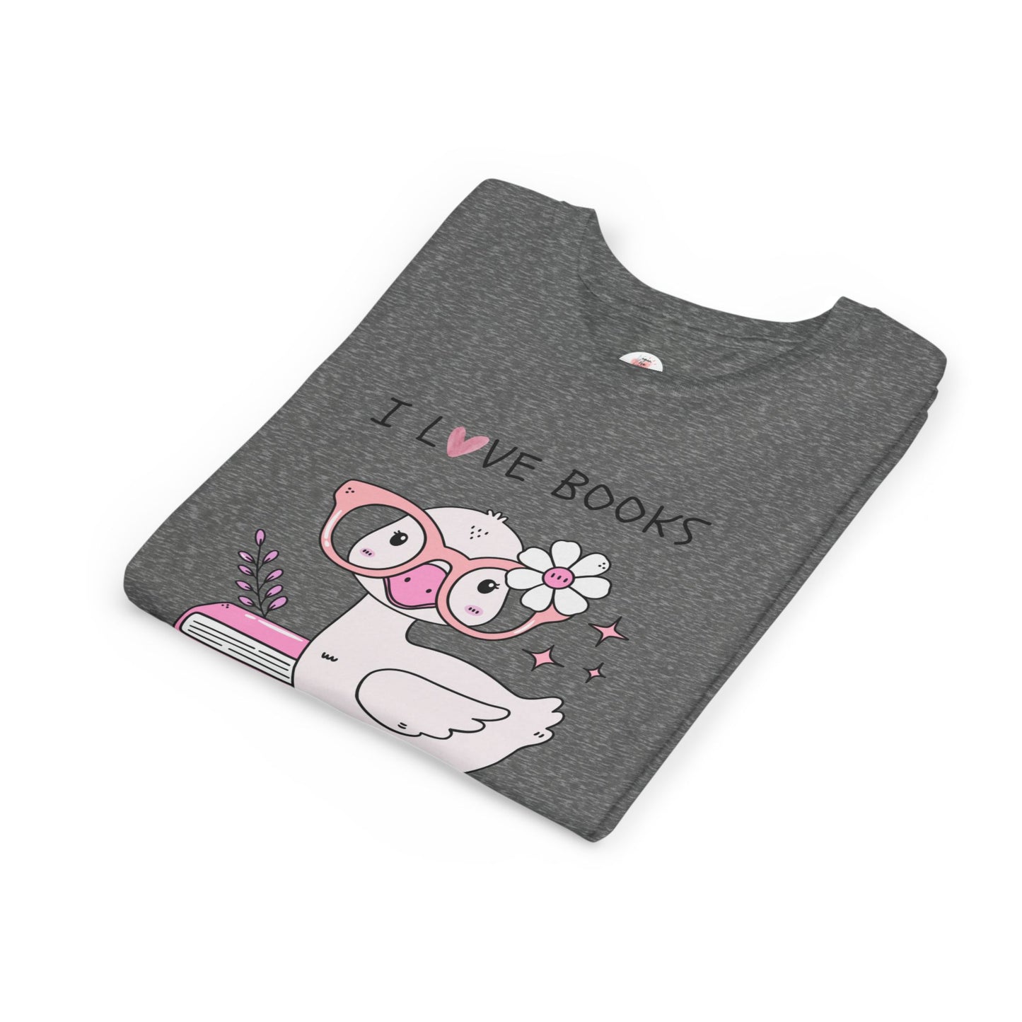 Youth 'I Love Books' Duck Graphic Tee - Cute Reading Shirt