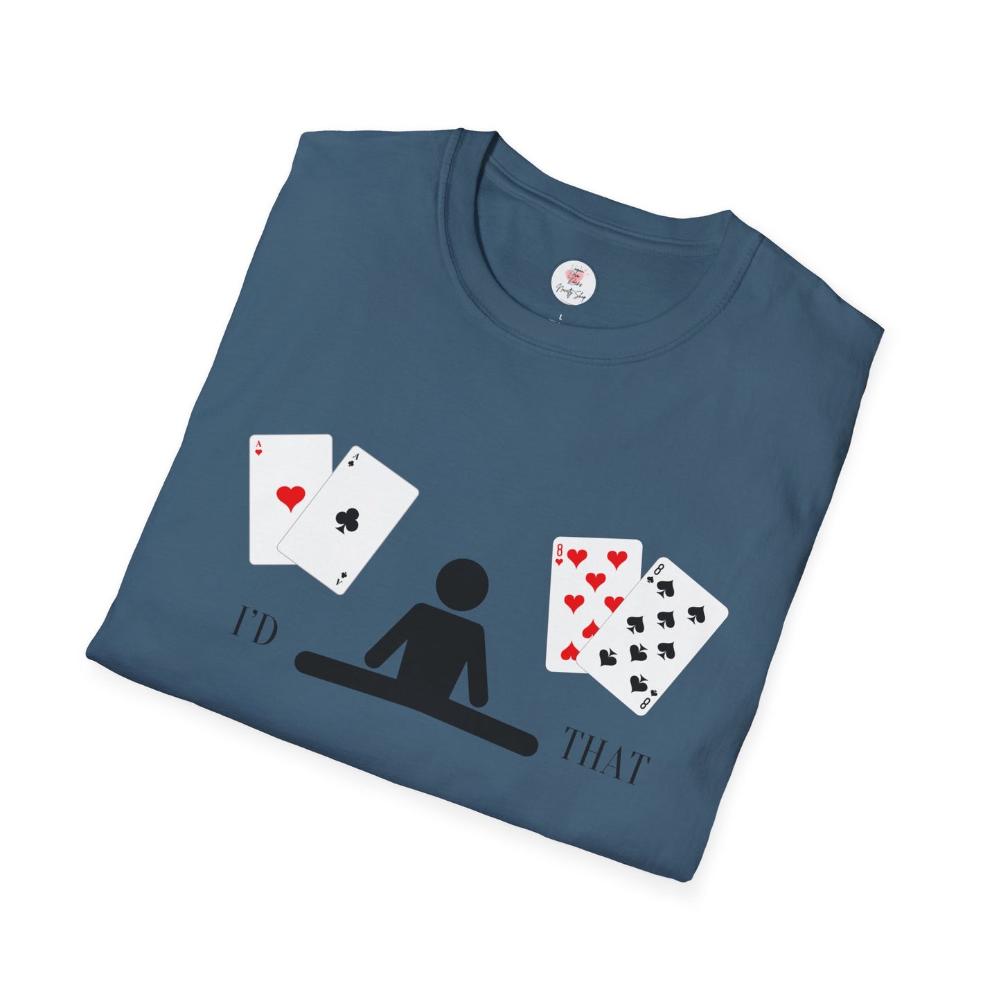 Blackjack T-Shirt — 'I'd Split That' Card Dealer Graphic Tee