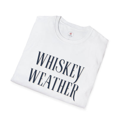 Whiskey Weather T-Shirt – Vintage Script Fall Drinking Tee