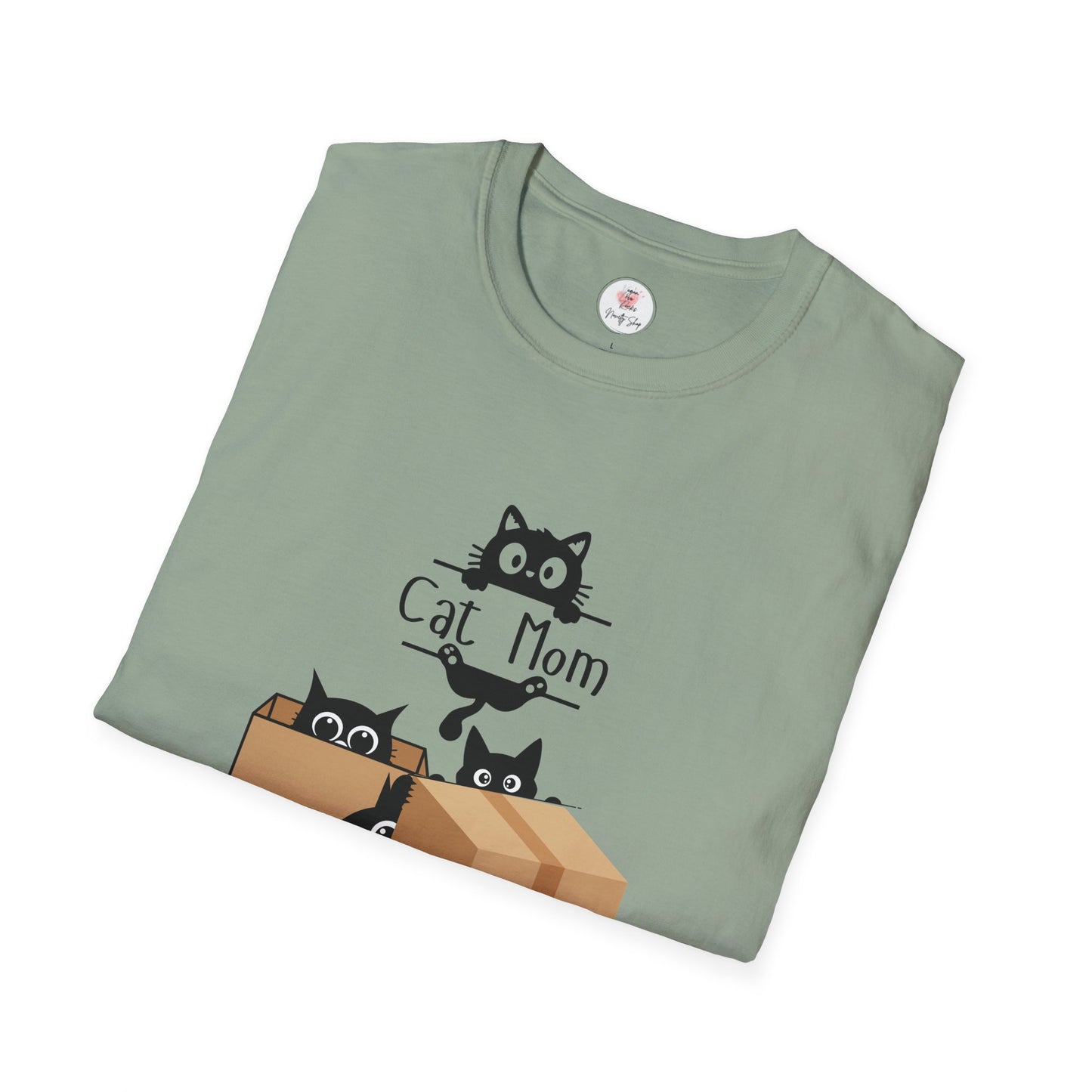 Cat Mom T-Shirt — Cute Black Cats in Boxes Tee