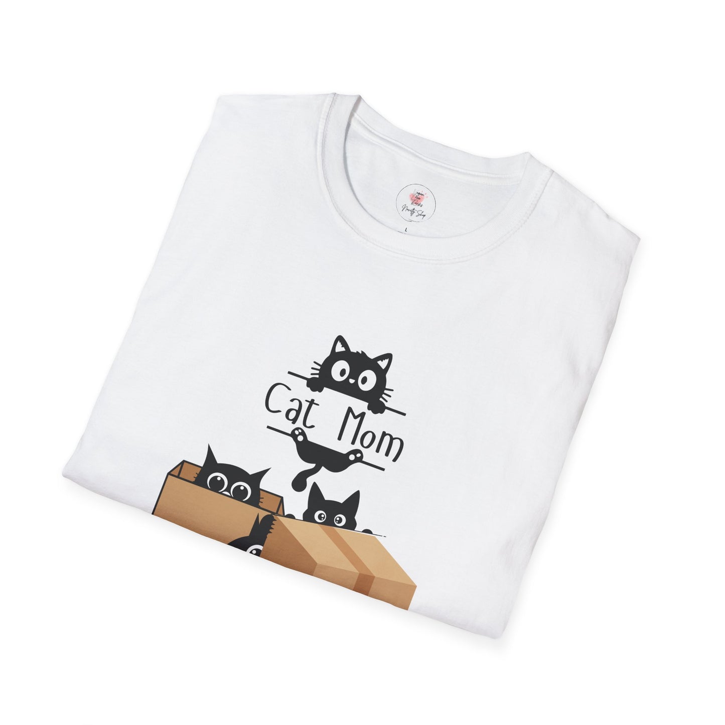 Cat Mom T-Shirt — Cute Black Cats in Boxes Tee