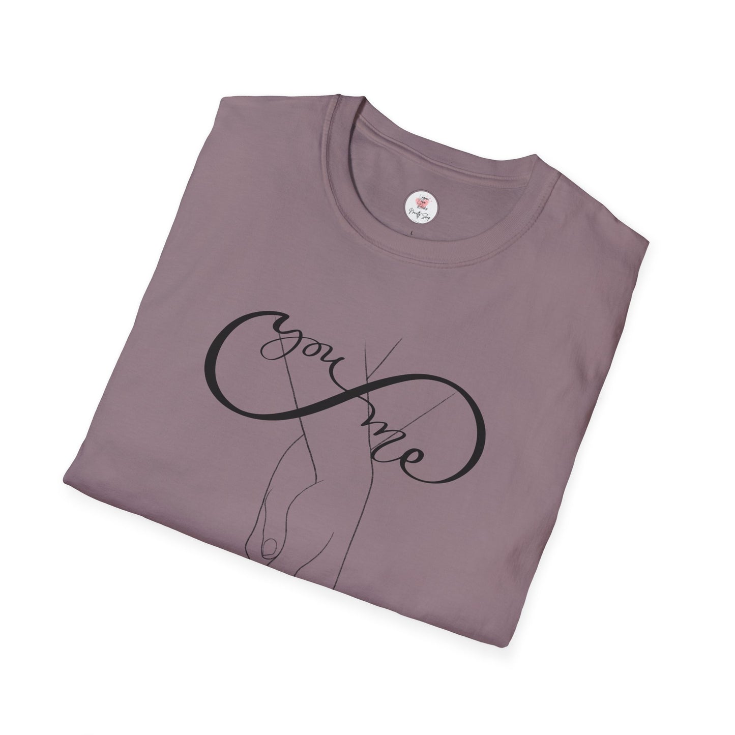 You + Me Infinity T-Shirt — Minimal Couple Line Art Tee
