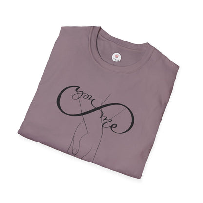 You + Me Infinity T-Shirt — Minimal Couple Line Art Tee