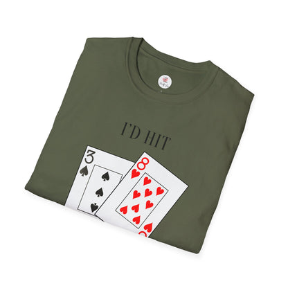 I'd Hit That Playing Cards T-Shirt — Blackjack Tee