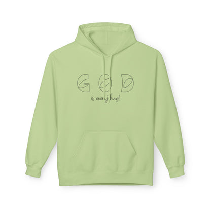 God Is Everything Minimal Faith Hoodie — Inspirational Christian Pullover