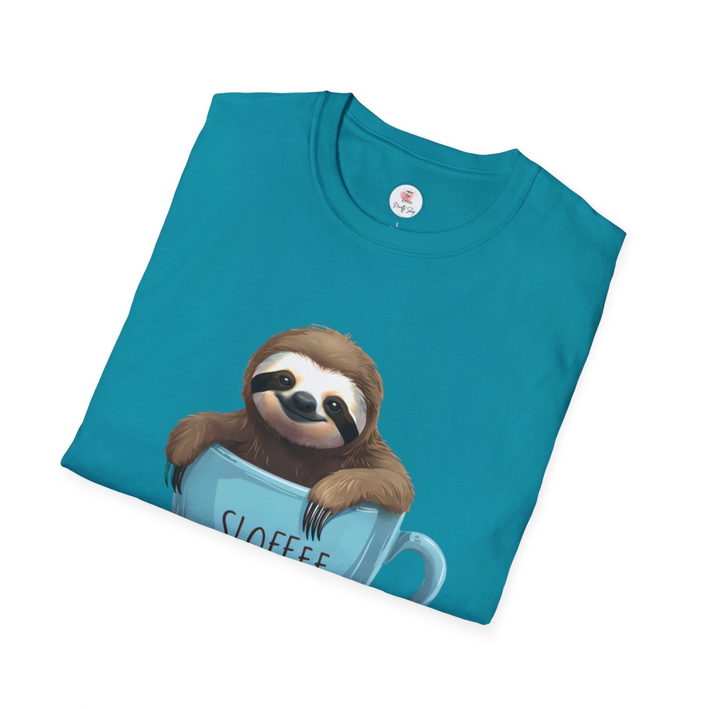 Sloffee Sloth Coffee Cup T-Shirt