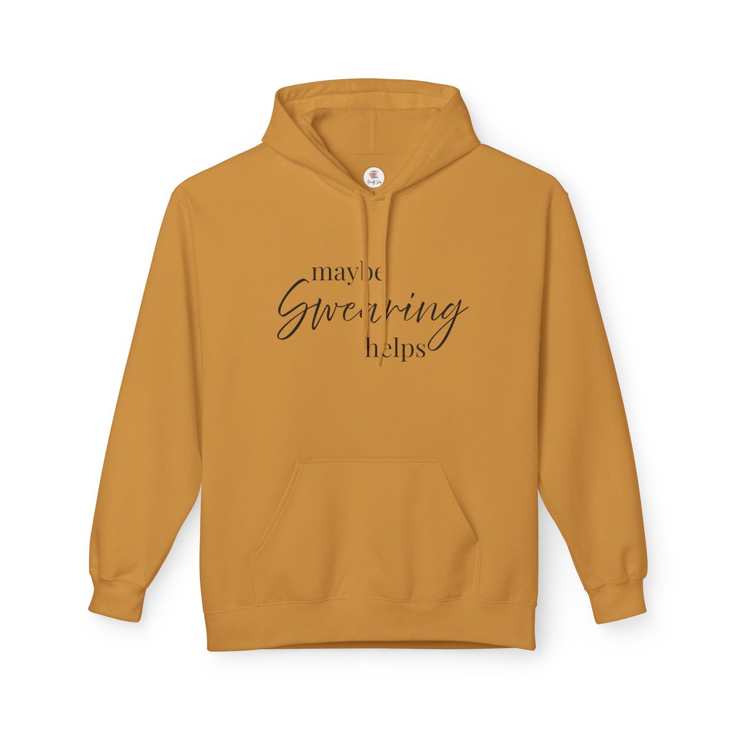 Maybe Swearing Helps Hoodie — Funny Cozy Graphic Hoodie
