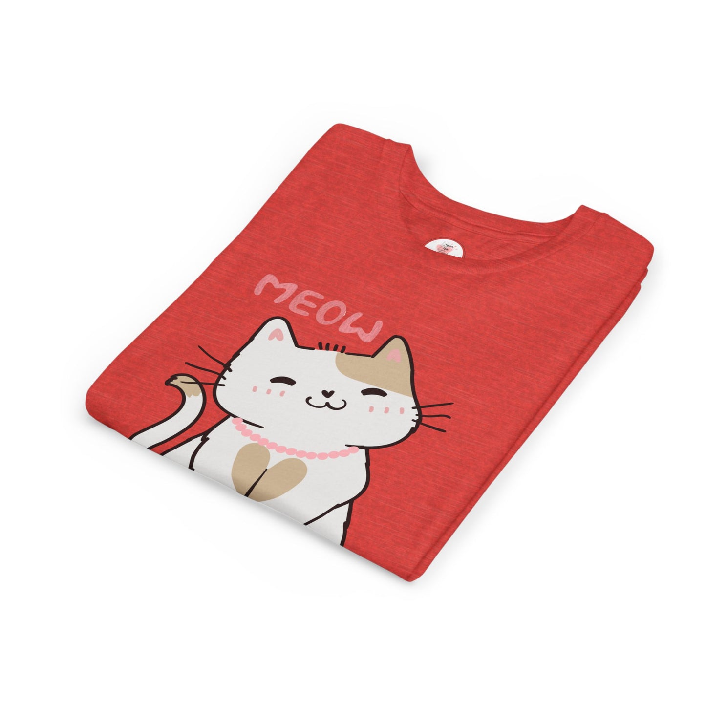 Cute 'Meow' Kitten Youth Tee - Adorable Cat Graphic