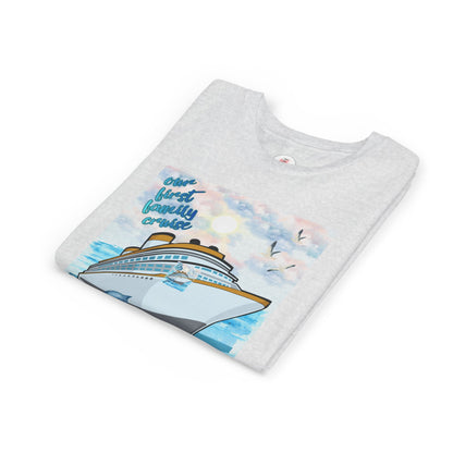 Cruise Ship Tee — "Our First Family Cruise" Youth T-Shirt