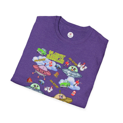 Planet Mooolah Game T-Shirt — Cute Colorful Spaceship Casino Graphic Tee