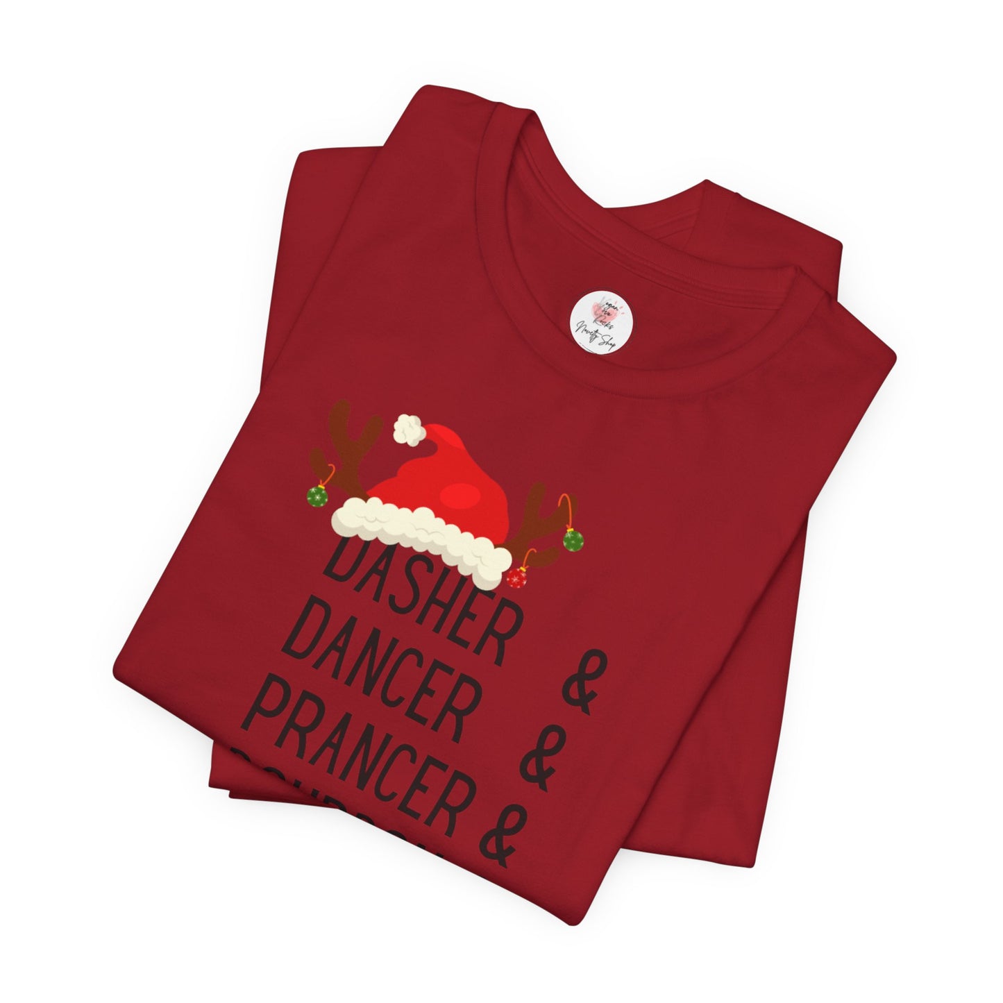 Christmas Reindeer Tee — "Dasher & Dancer & Prancer & Bourbon & Bourbon & Bourbon" Holiday Shirt