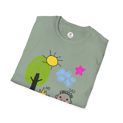 ME & DAD Kids' Handprint Father's Day T-Shirt — Cute Child Drawing Tee