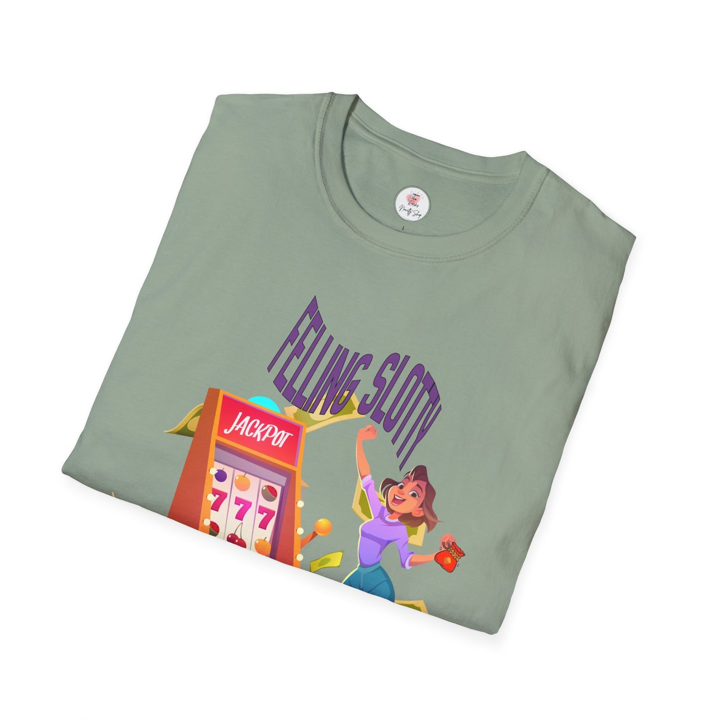 Feeling Lucky Slot Machine T-Shirt — 'Feeling Slotty' Casino Jackpot Tee