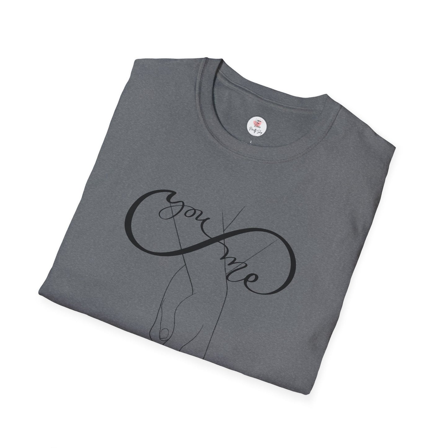 You + Me Infinity T-Shirt — Minimal Couple Line Art Tee