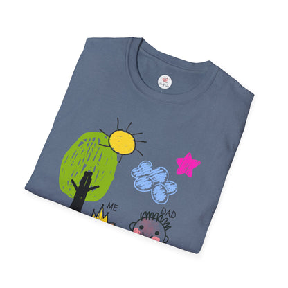 ME & DAD Kids' Handprint Father's Day T-Shirt — Cute Child Drawing Tee