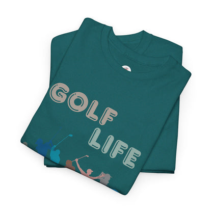Golf Life T-Shirt — Colorful Golfer Silhouettes Tee