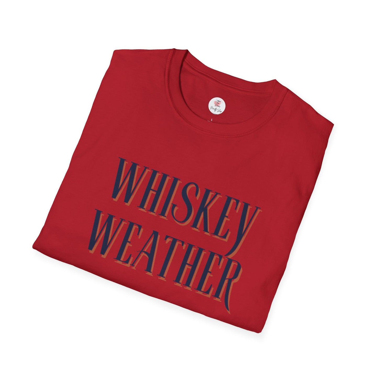 Whiskey Weather T-Shirt – Vintage Script Fall Drinking Tee