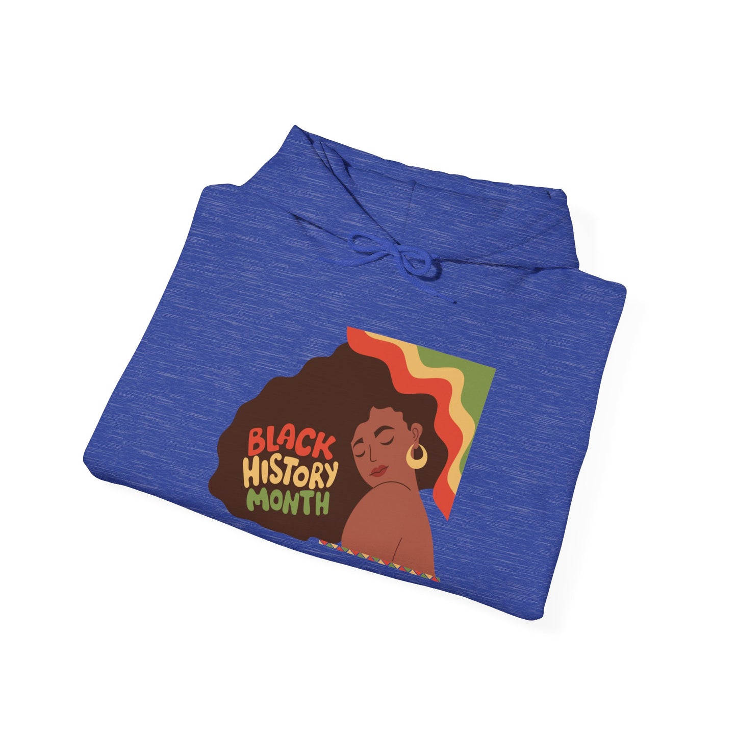 Black History Month Hoodie — Retro Afro Woman Graphic "Black History Month"