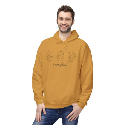 God Is Everything Minimal Faith Hoodie — Inspirational Christian Pullover