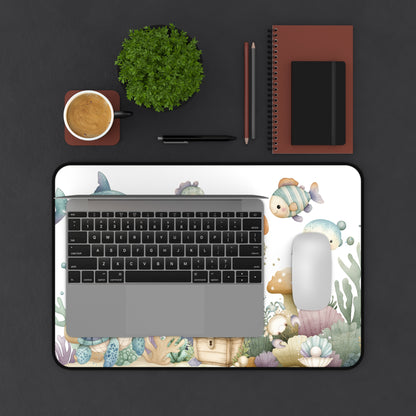 Cute Underwater Sea Life Desk Mat