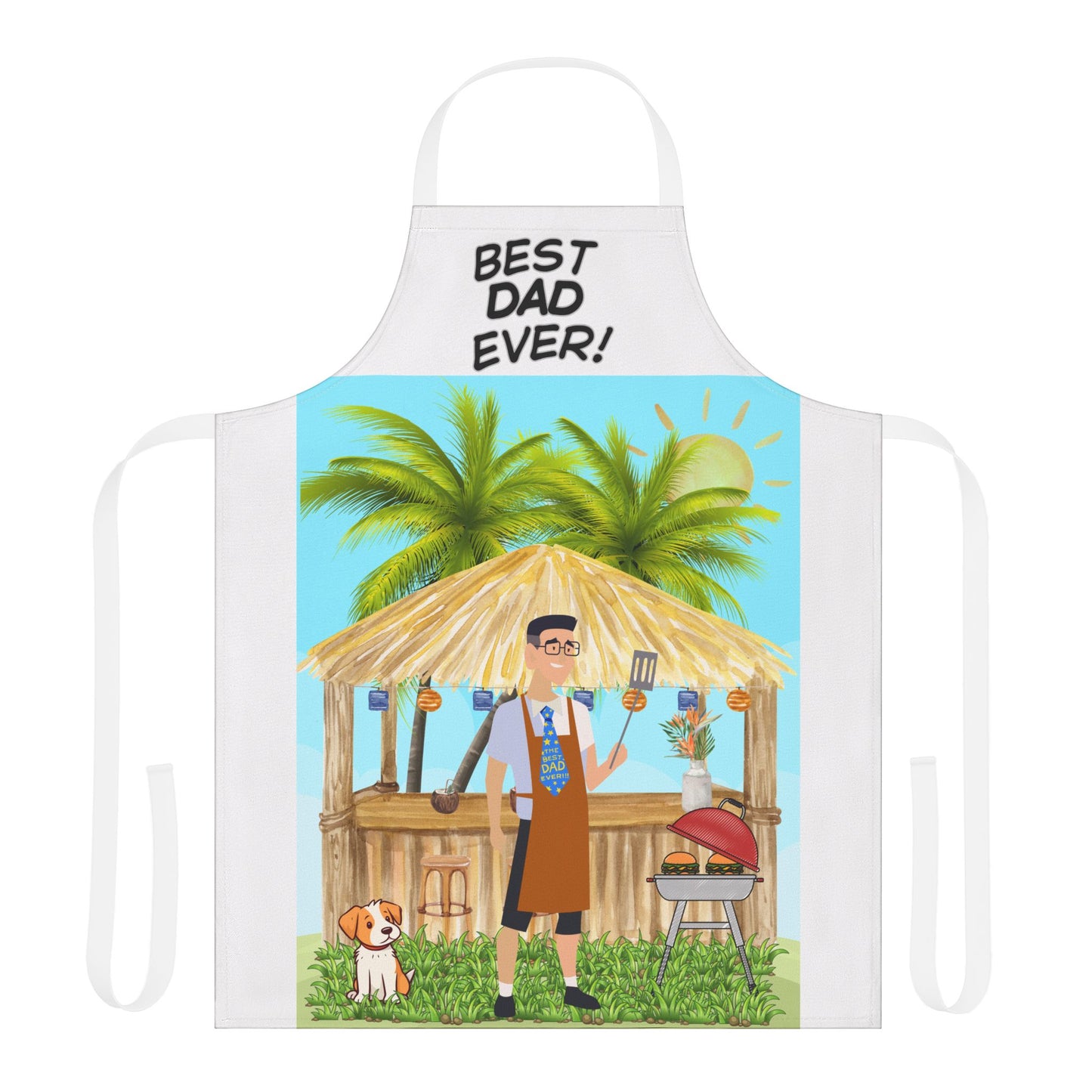 Best Dad Ever! Tropical BBQ Father's Day Apron