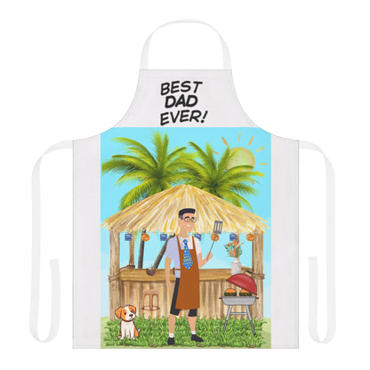 Best Dad Ever! Tropical BBQ Father's Day Apron