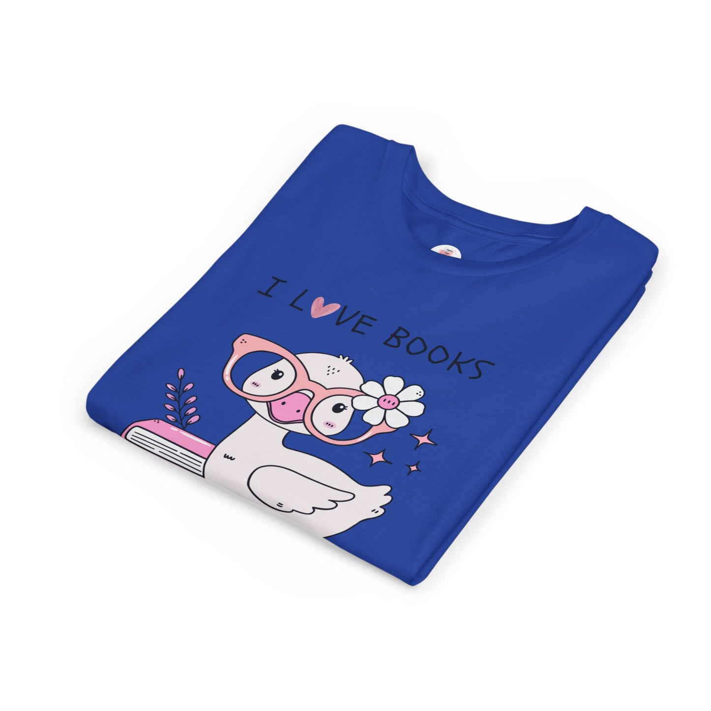 Youth 'I Love Books' Duck Graphic Tee - Cute Reading Shirt
