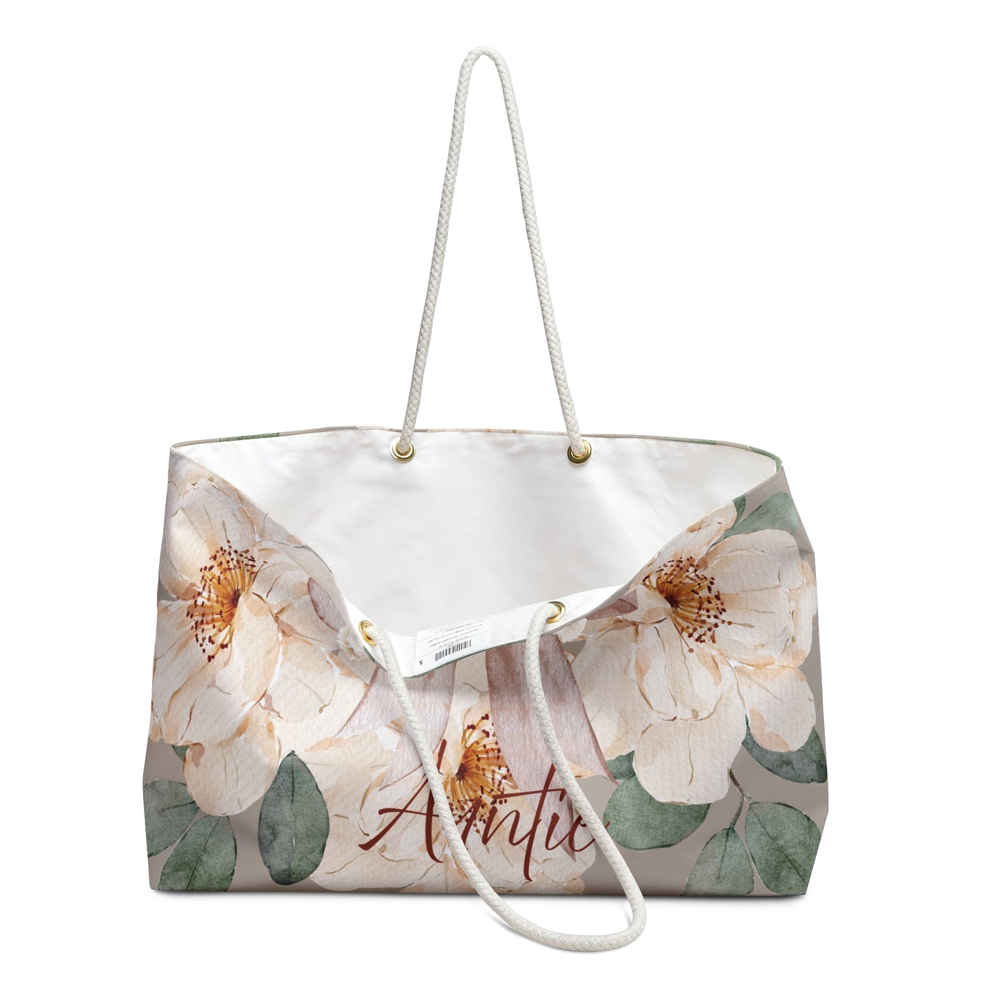 Floral Bride Weekender Bag - Perfect for Bridal Showers, Bachelorette Parties, Gift for the Auntie of the Bride