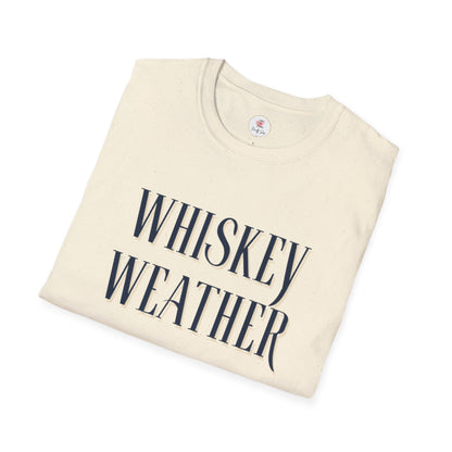 Whiskey Weather T-Shirt – Vintage Script Fall Drinking Tee