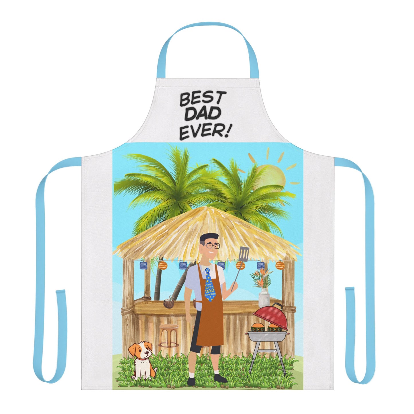 Best Dad Ever! Tropical BBQ Father's Day Apron