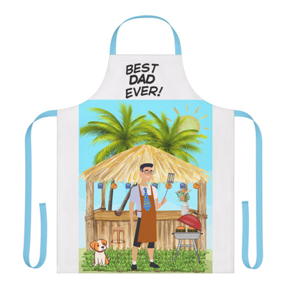 Best Dad Ever! Tropical BBQ Father's Day Apron