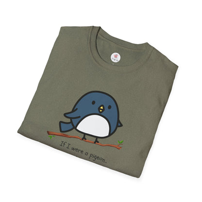 Pigeon Graphic T-Shirt — “If I Were a Pigeon, I Know Who I’d Shit On” Cute Bird Tee