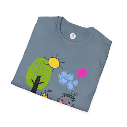 ME & DAD Kids' Handprint Father's Day T-Shirt — Cute Child Drawing Tee