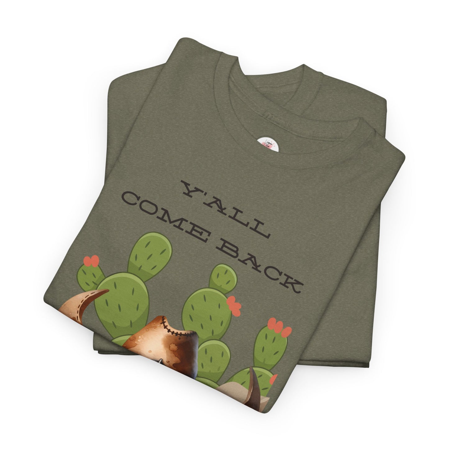 Cowboy Gnome T‑Shirt – "Y'all Come Back" Western Cactus Graphic Tee