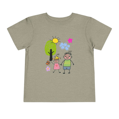 Toddler Tee — Cute Hand-Drawn 'Me & Dad' Family Shirt for Kids