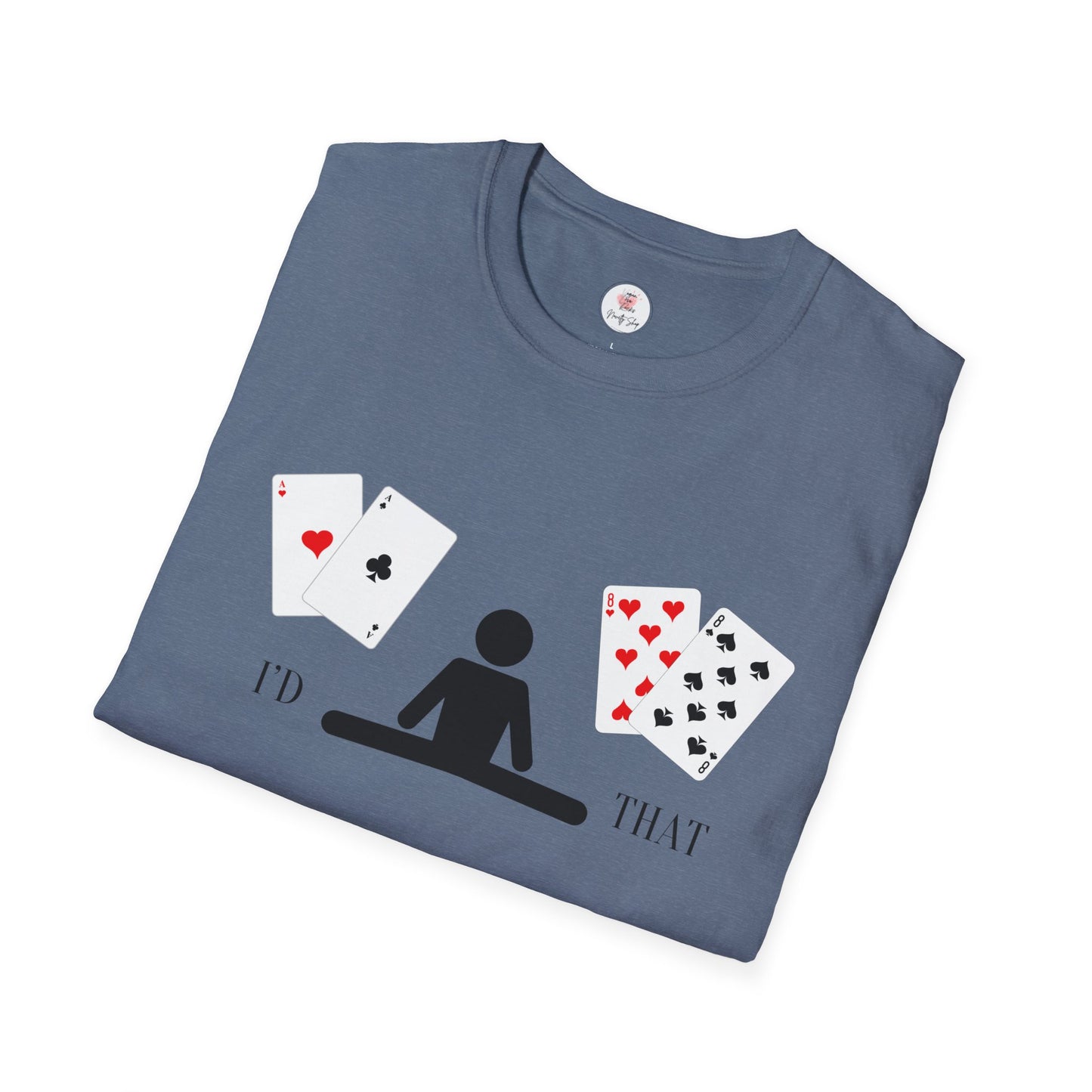 Blackjack T-Shirt — 'I'd Split That' Card Dealer Graphic Tee