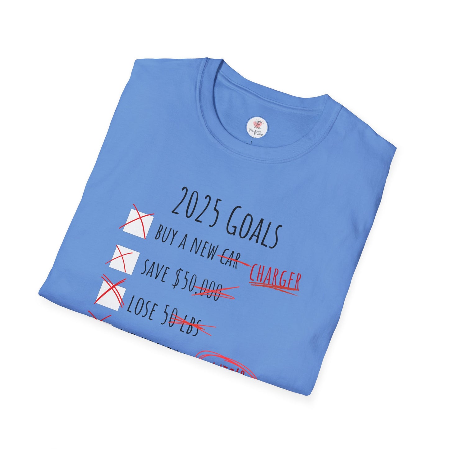 2025 Goals Funny Checklist T-Shirt — Sarcastic New Year Resolution Tee