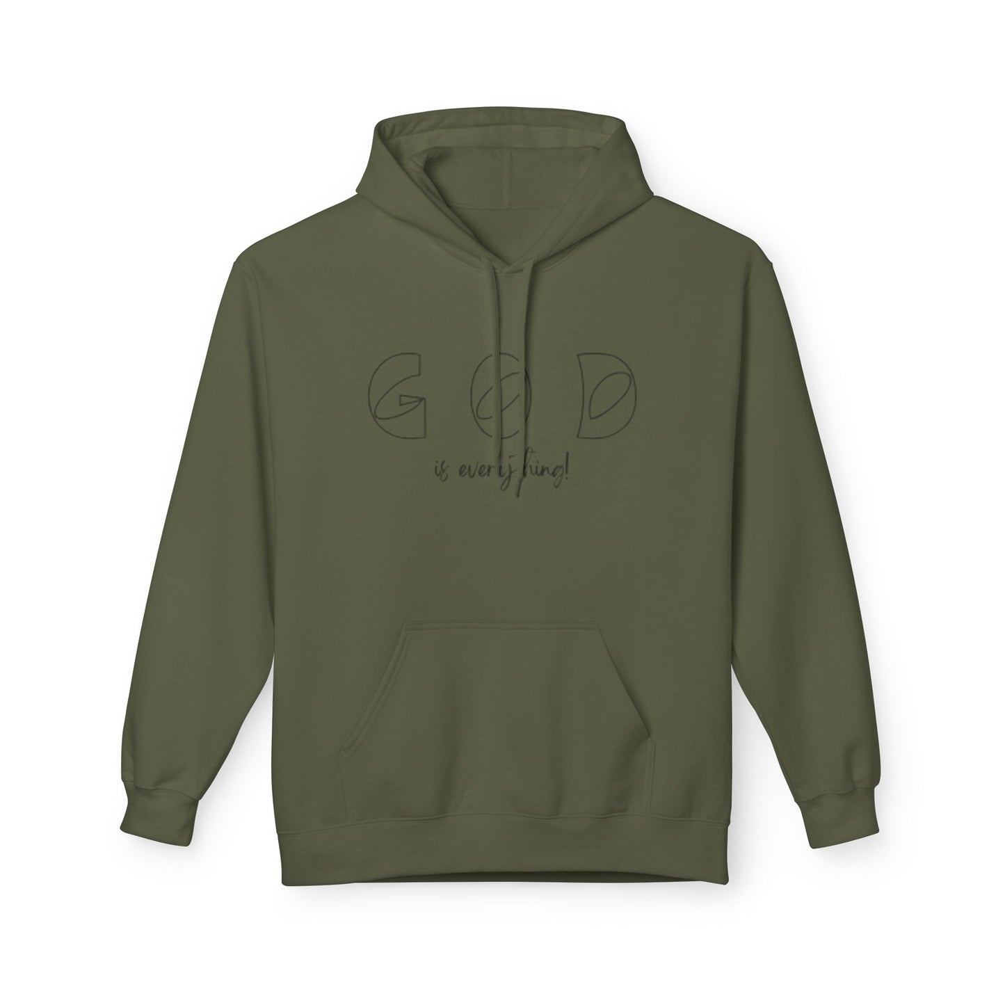 God Is Everything Minimal Faith Hoodie — Inspirational Christian Pullover