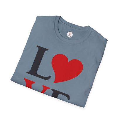 L Heart V E  T-Shirt — Classic Romance Graphic Tee