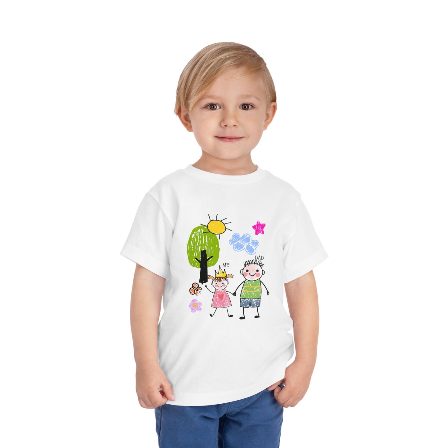 Toddler Tee — Cute Hand-Drawn 'Me & Dad' Family Shirt for Kids