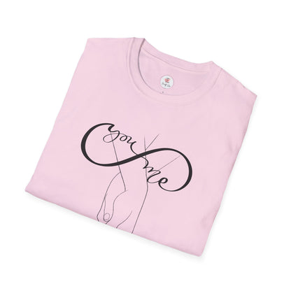 You + Me Infinity T-Shirt — Minimal Couple Line Art Tee