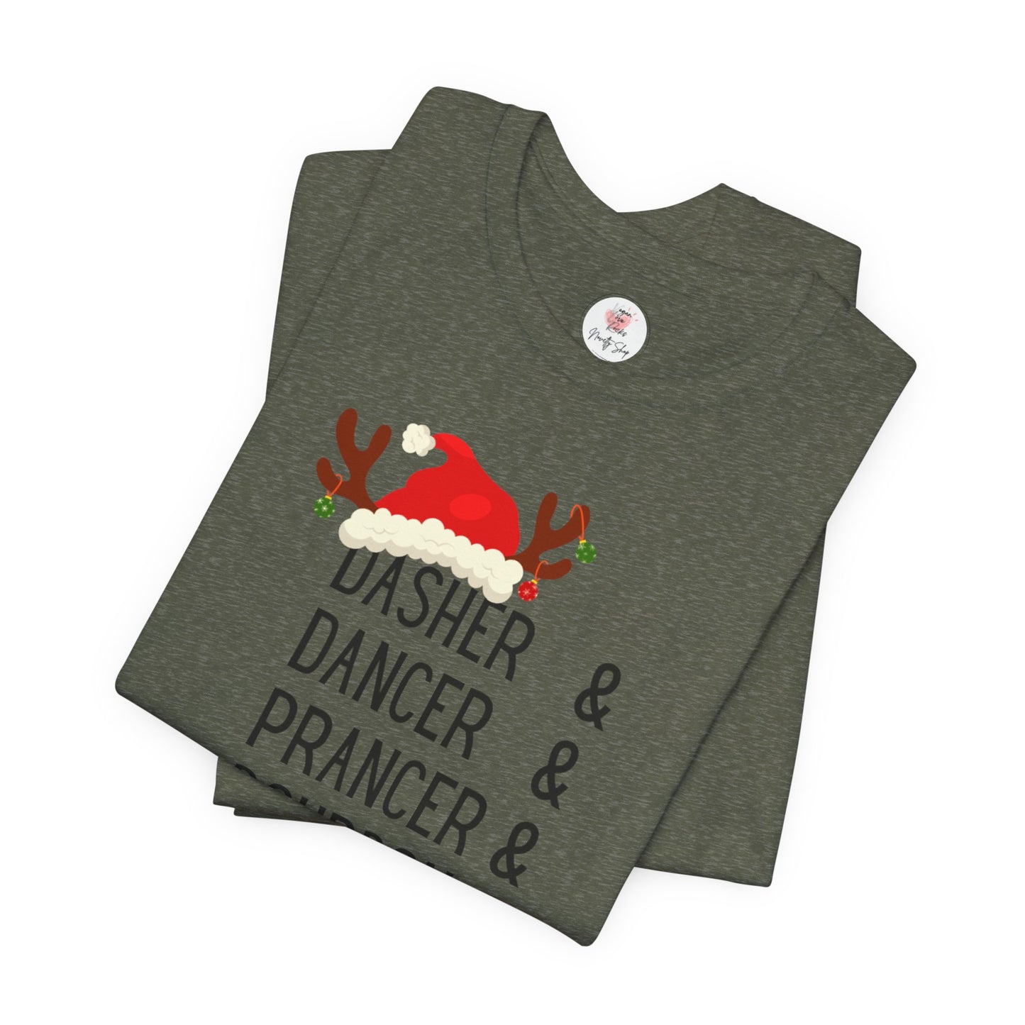 Christmas Reindeer Tee — "Dasher & Dancer & Prancer & Bourbon & Bourbon & Bourbon" Holiday Shirt