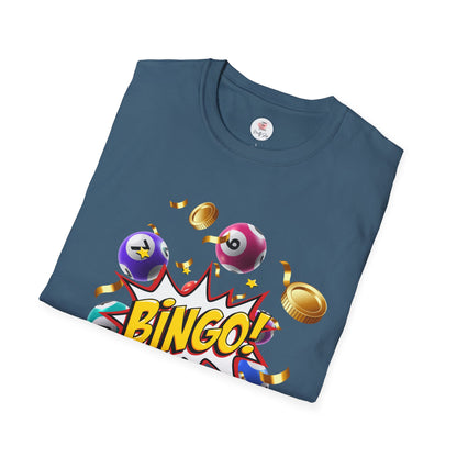 Bingo Balls Graphic T-Shirt — "BINGO!" Colorful Game Night Tee