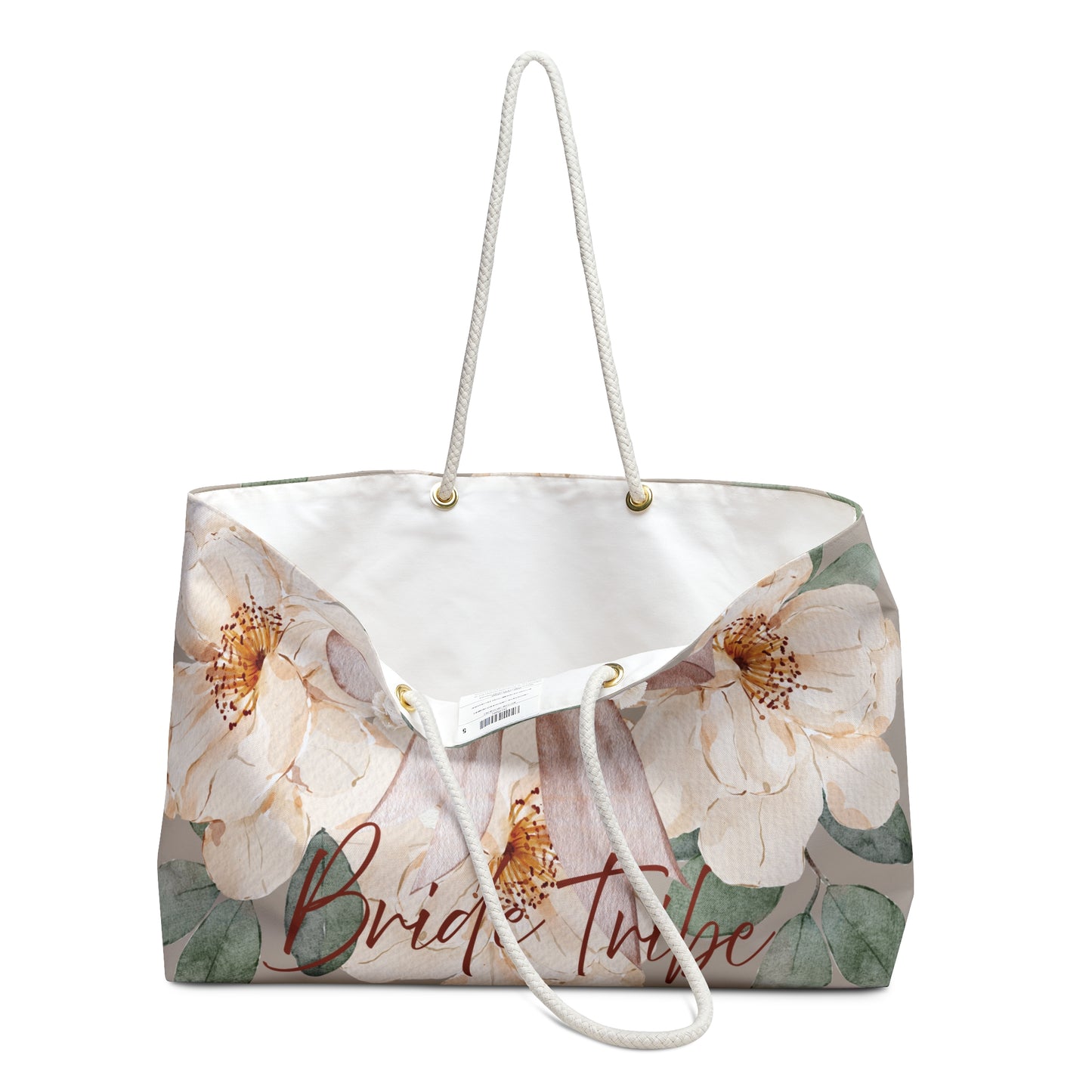Floral Bride Weekender Bag - Perfect for Bridal Showers, Gift for the Bride Tribe